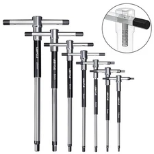Sliding T Handle Hex Wrench Set with 9 Metric Sizes for Efficient Bike Repairs