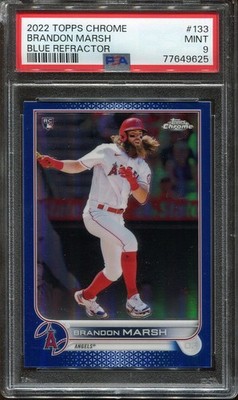 2022 Topps Chrome Brandon Marsh Blue Refractor /150 PSA 9