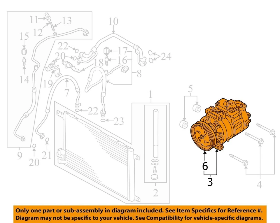 Audi S3 2015 aire acondicionado aire acondicionado compresor de aire acondicionado fabricante de equipos originales 98 k millas (LKQ ~ 438855878) Foto 4 de 4