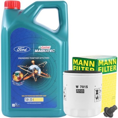 MANN-FILTER ÖLFILTER + 5L CASTROL MAGNATEC PROFESSIONAL 5W-20 Ford WSS-M2C948-B