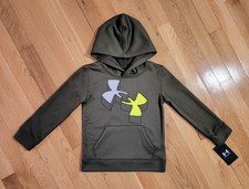 NEW Under Armour Little Boy Fleece Sweatshirt Hoodie, Green sz 4