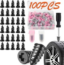 100PCS Rubber Tire Nail Repair Kit Screw In Tire Plugs for Car Truck SUV Van