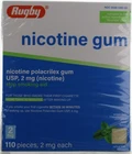 Rugby Nicotine Gum 2mg 110ct uncoated Mint Flavor EXP  8/2028+ Free Shipping