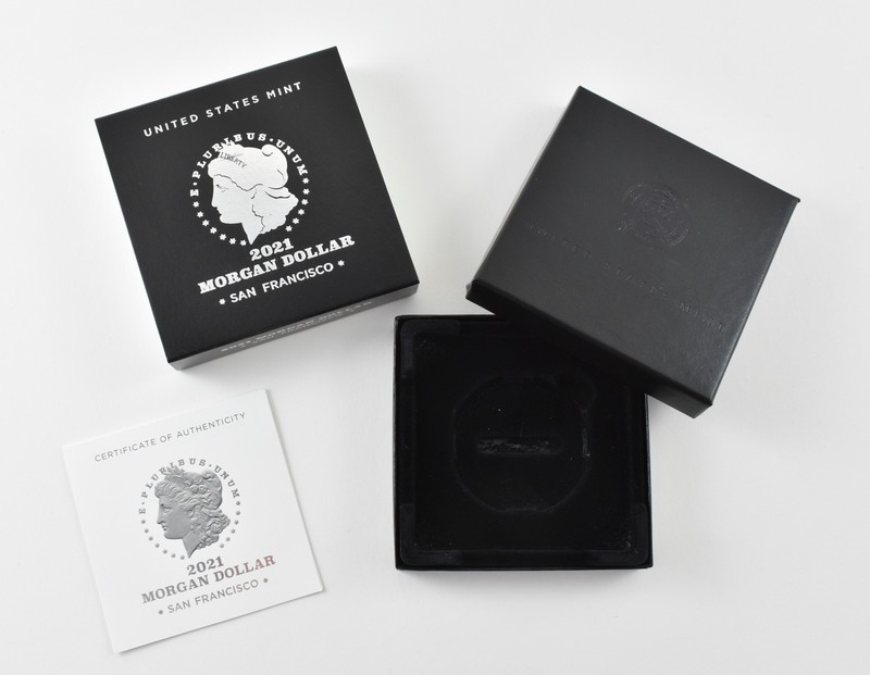 2021-S Morgan Silver Dollar OGP - San Fran Box & COA - NO COIN *3607