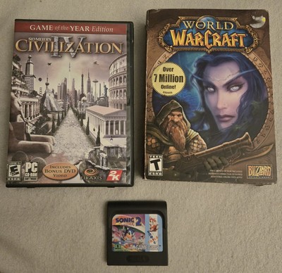 Video Games Warcraft Civilization Sonic Lot UNTESTED AS IS