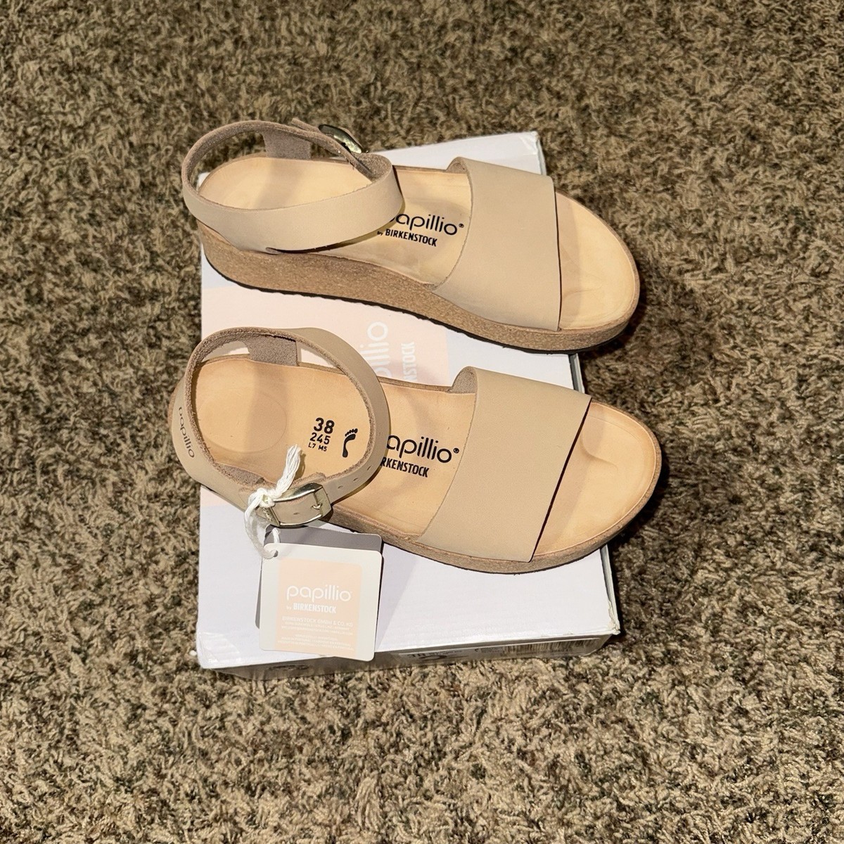 BIRKENSTOCK Papillio グレンダ 38 Birkenstock Papillio by Birkenstock Glenda Wedge Sandal