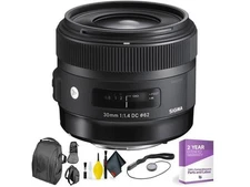 30mm f/1.4 DC HSM Art Lens for Nikon + Deluxe Lens Cleaning Kit (International