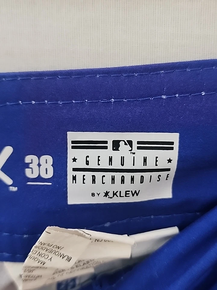 Shorts de tabuleiro New York Mets listra azul/laranja tamanho 38 MLB genuíno masculino grande - Imagem 4 de 4