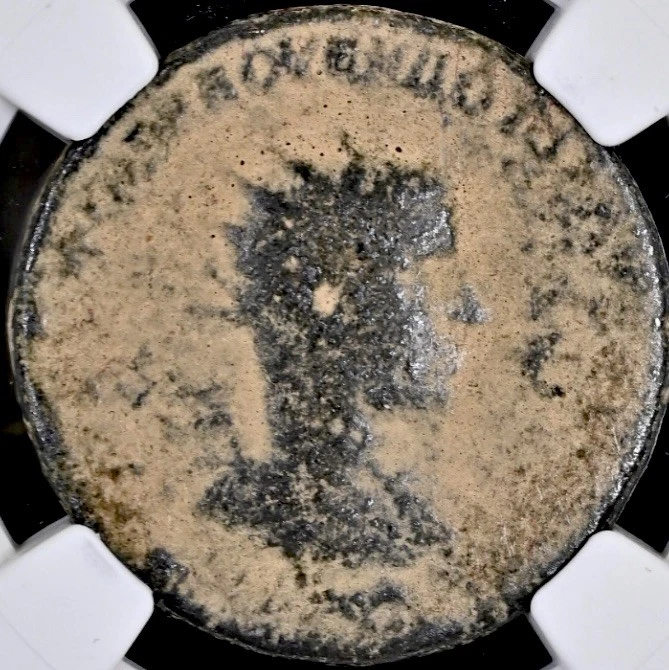 Emperador Volusiano Sestercio NGC Genuino 251AD-253AD Antiguo Templo Romano Antioquía Foto 2 de 4