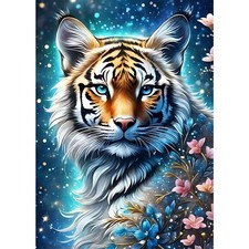 Tiger Diamond Painting Kits for Adults,5D Glowing Tiger Diamond Art Kits for Ne