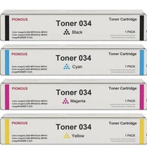 CRG034 034 Toner Cartridge Set (4-Pack 1BK+1C+1M+1Y) Compatible 034 for Canon