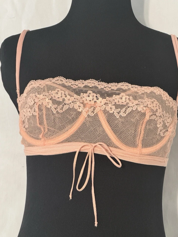 Sujetador con aros de encaje transparente bordado 34 B La Perla Glamour Dolce Vita Collection Foto 3 de 4