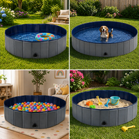 Faltbarer Hundepool 160X160X30 Schwimmbad Swimmingpool Hundebad 600L