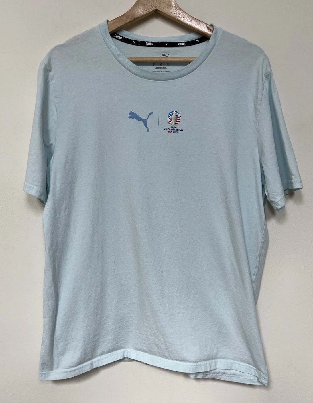 Argentina Soccer Shirt Large Copa America 2024 PUMA Tee Soccer Futbol Messi