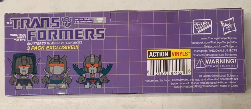 Vinilo de acción Loyal Subjects Transformers Shattered Glass Evil Dinobots SDCC 2014 Foto 4 de 4