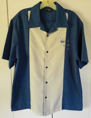 STEADY NWOT CLOTHING  MEN'S LARGE BOWLING ROCKABILLY ATOMIC 1950s STYLE SHIRT