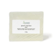 CLEAR DETERGENT FREE GLYCERIN MELT POUR SOAP BASE ALL NATURAL 5 LB