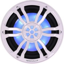Rockville RM-PREMIUM104 White Marine Boat 10" Subwoofer 1200W Dual 4