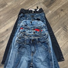 Levi's Carter's Jeans Bundle Kids 4/4T Blue Black Good Mixed Styles Lot of 8