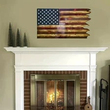 SALE ..Wooden American Flag Wall Hanging Decoration,,   Patriotic America, USA..