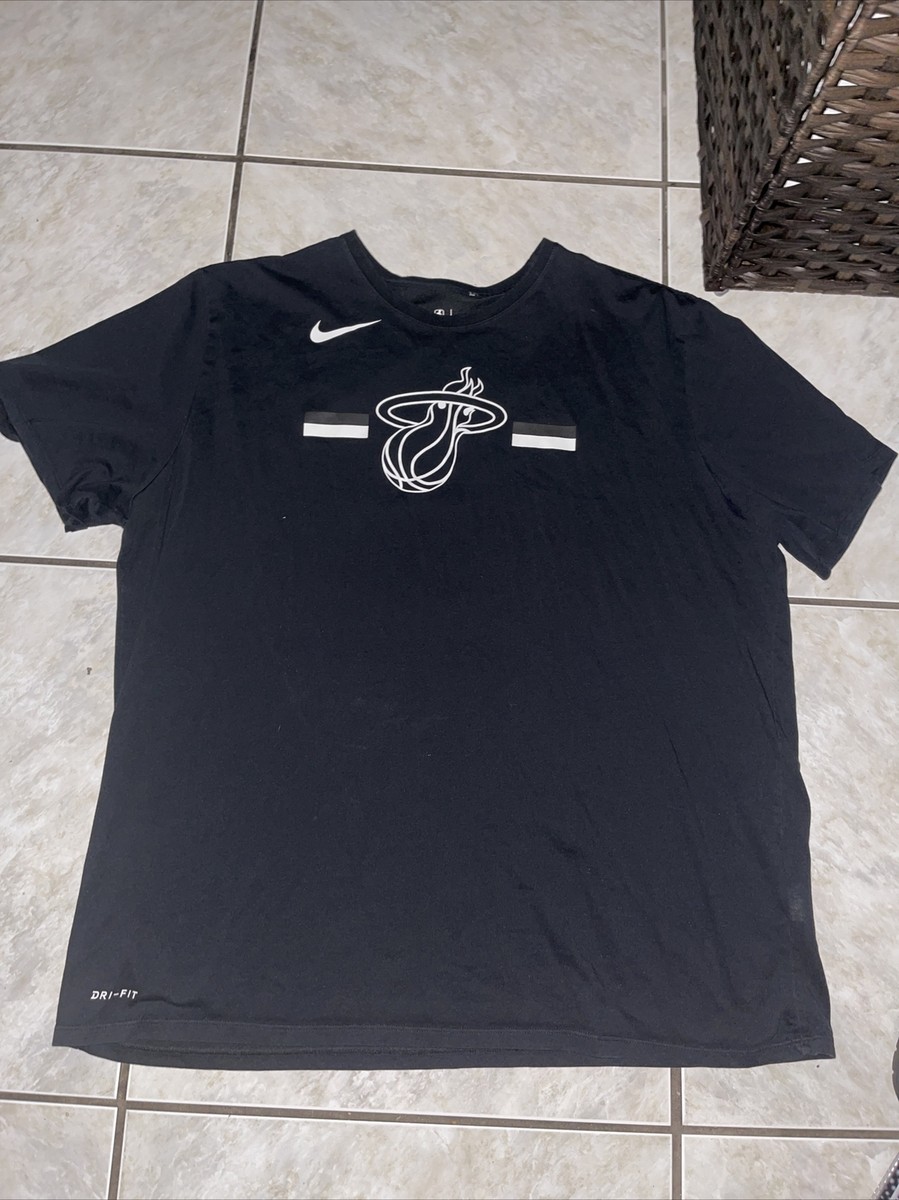 Nike X NBA X Miami Heat Mens T shirt sz 3XL black used | eBay
