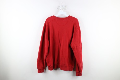 Vintage Starter Mens Size Medium Faded Blank Crewneck Sweatshirt Red - Picture 8 of 10