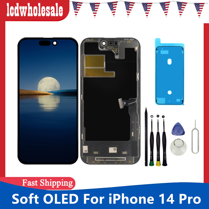 Soft OLED For iPhone 14 Pro Display LCD Touch Screen Digitizer