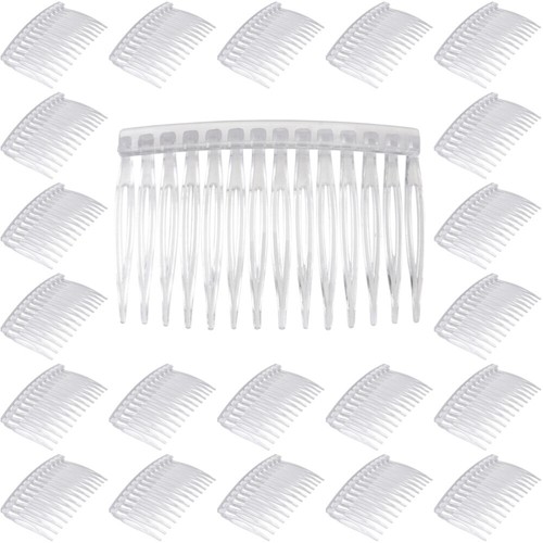 50 Pcs Transparent Hair Comb Hairpins for Women Side Combs French Miss