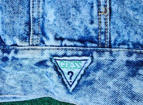 Guess Jeans Jacket Acid Wash Vintage Denim Size 18 Georges Marciano - Picture 2 of 9