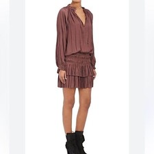 ULLA JOHNSON Piera Dress Aster Mauve Mini Size 6