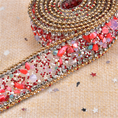 1M Rhinestone Chain Strass Hot Fix Sewing Trim Tape Ribbon for Crafts DIY