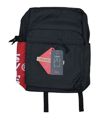 Levi's Classic 15'' Laptop Sleeve L-Pack 17''x12'' Backpack NWT Black/Red