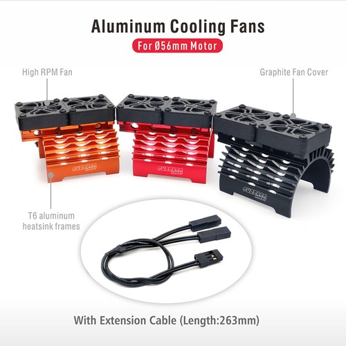 SURPASS RC Motor Cooling Fan Heatsink for 1/8 1/10 RC Car 380 540 40 56 Motor - Picture 7 of 93