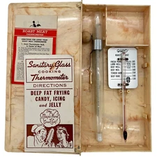 Burbank Radiator CA Thermometers Gift Set Vtg 60s Cooking & Candy Making