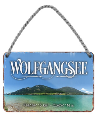  ''Wolfgangsee'' 18x12cm Blechschild
