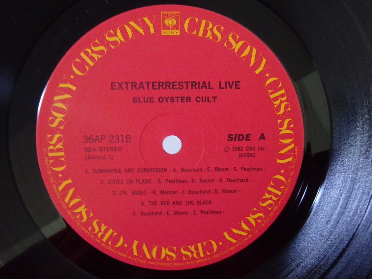 Blue Oyster Cult Extraterrestrial Live CBS/Sony 36AP 2318~9