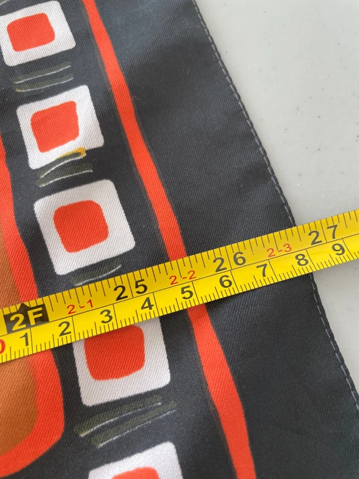 Bufanda Cuadrada Trevi Vintage Talla Única Tela Ligera Estampado Geométrico Bohemio Foto 4 de 4