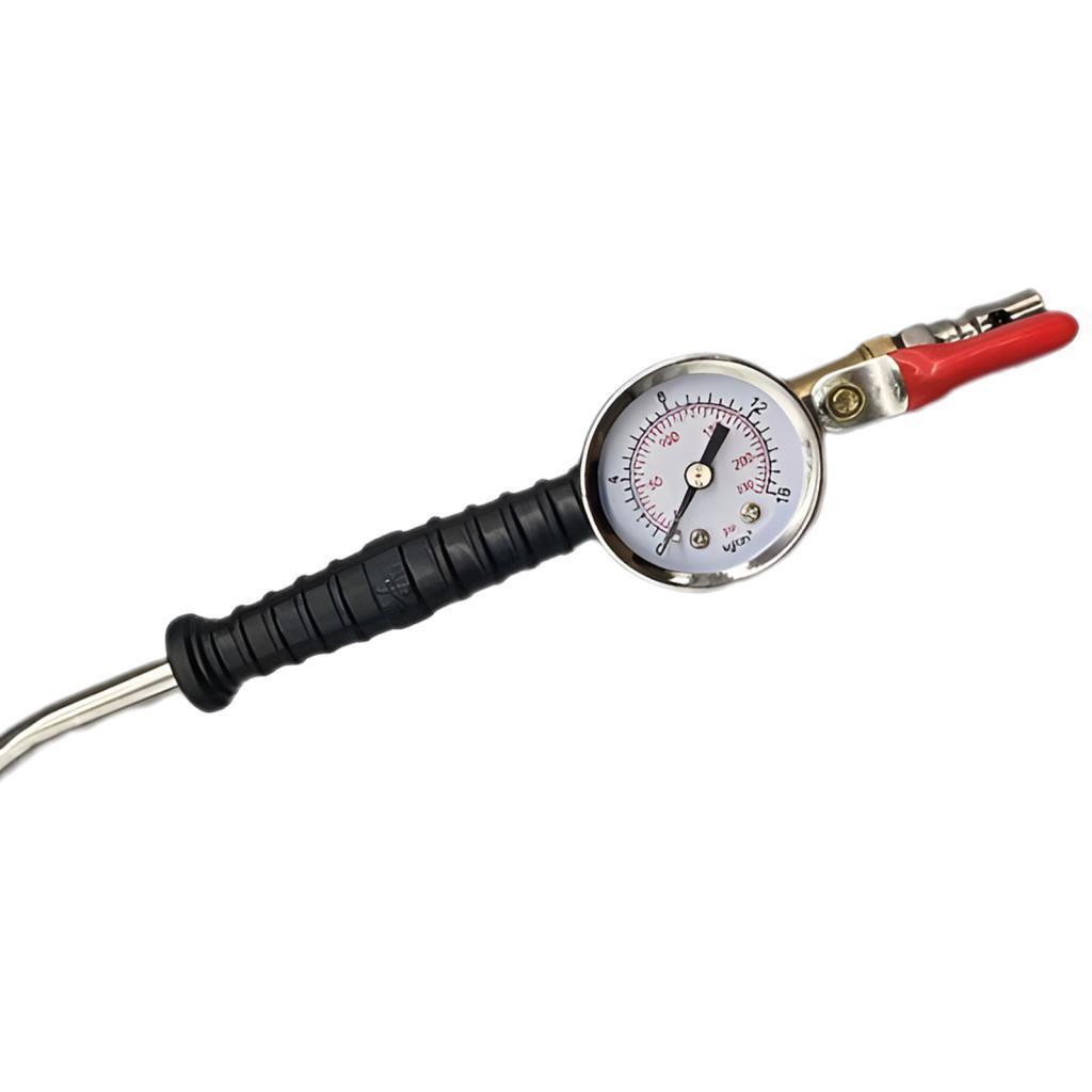 Car Truck Wheel Tyre Air Line Inflator Dial Pressure Gauge 220 PSI 16 ...