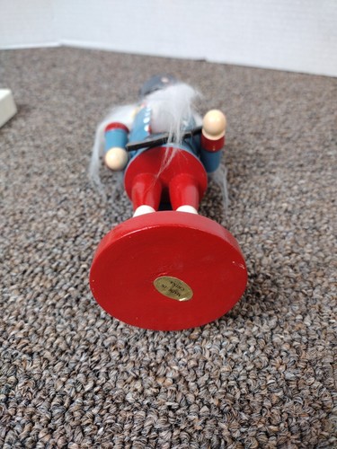 The Nutcracker Classic 9" Figurine Black Hat W Finial Toy Soldier Blue and Red - Picture 7 of 8