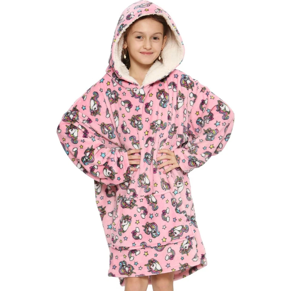 A2Z 4 KIDS® Hoodie Einhorn kuscheln Kinder Mädchen übergroße Decke super weich warm Vlies