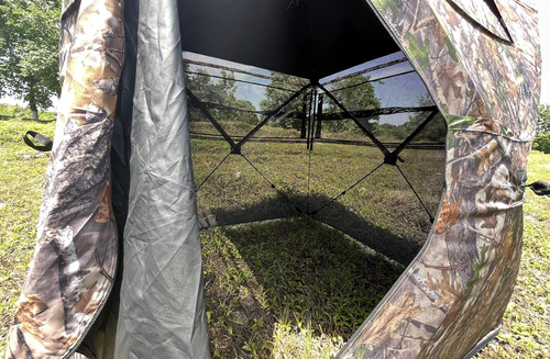 Hunting Blind Ground Camouflage Pop up Hub Turkey Deer Blinds Tent 2/3/4 Person - Picture 5 of 9
