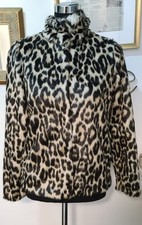 Coast Leo Animal Print Fur Jacket Black & Brown Sizes 8-10-12-14-16-18