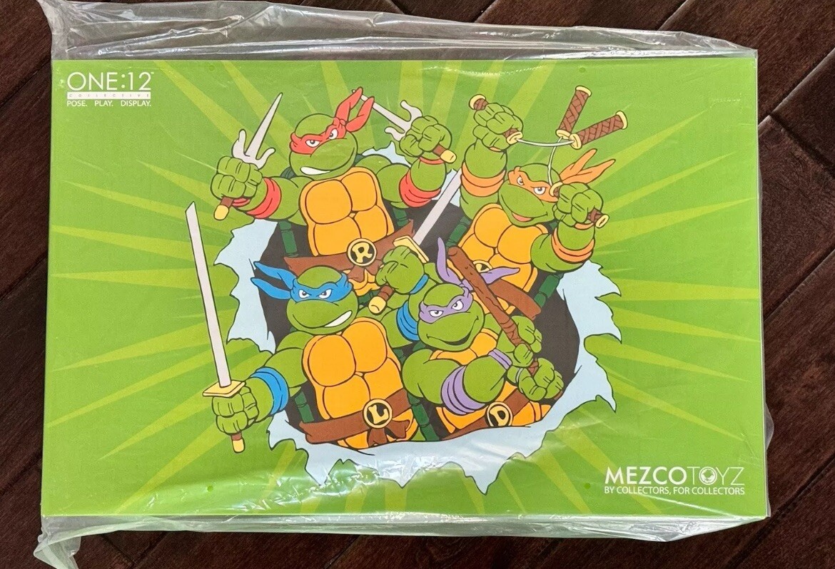 Mezco-One:12 Collector Set TMNT- Animated Edition Teen Age
