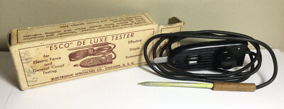 VERY VTG ESCO DE LUXE TESTER IN BOX FOR GENERAL CIRCUIT TESTING CHICAGO USA