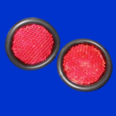 10 Stück Rückstrahler rund mit Loch orange Ø 60mm Anhänger Seitenrückstrahler 10 Stück Rückstrahler rund mit Loch orange Ø 60mm Anhänger Seitenrückstrahler