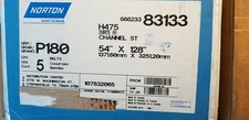 Norton 54" x 128" Sanding Belts 180 Grit H475 Durite (R) Channel ST 83133