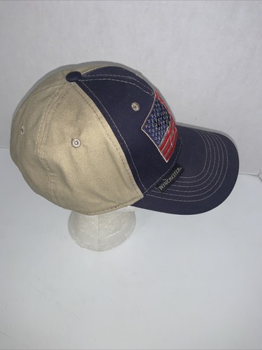 Winchester American USA Flag Patch Navy Khaki Adjustable Outdoor Cap Mens - Picture 3 of 6