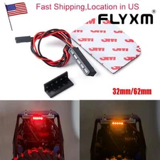 FLYXM 65mm/32mm Yellow /Red Bright LED Roof Lamp Strip Light Bar for 1/10 RC Car