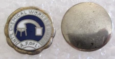 Vintage International Chemical Workers Union Member Lapel Pin - Sterling