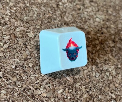 Doom Fire Skull ibm Unicomp model m keys/keycap (Pearl)